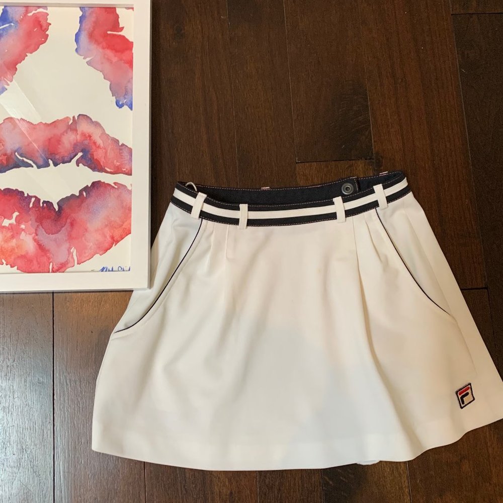 Vintage White FILA Tennis Skirt